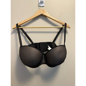 Chantelle Bra Underwire Silicone Free Multi-Way Strapless Black 34DDDD NWT A11